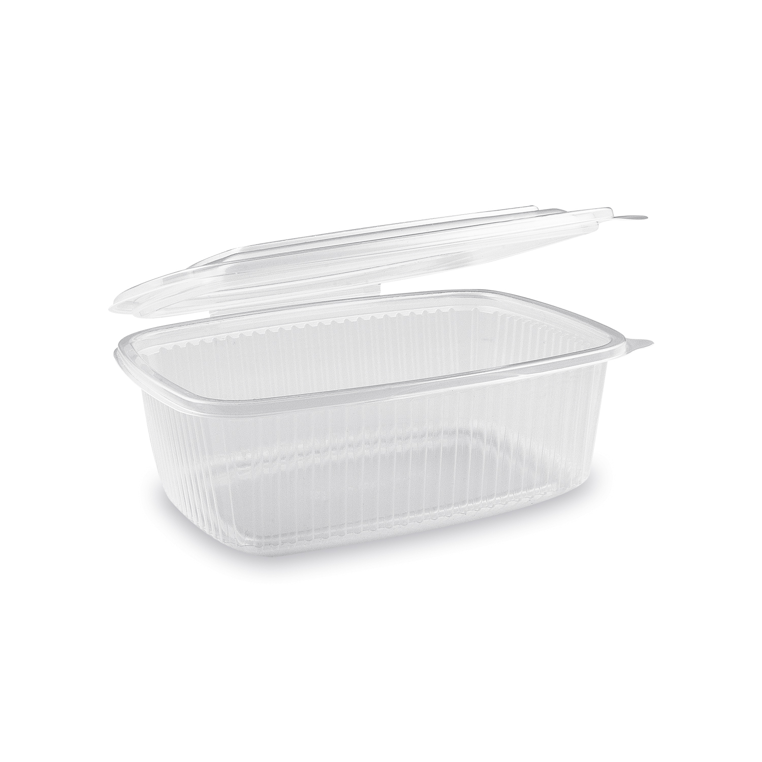 Salatbecher oval mit anhängendem Deckel 1000ml, 50 Stück/Pack Salatbecher oval mit anhängendem Deckel 1000ml, 50 Stück/Pack