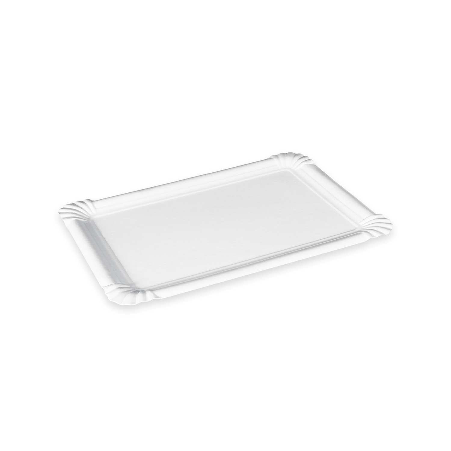 Pappteller, 13x20cm Weiß - Rechteckig, 250 Stück/Pack Pappteller, 13x20cm Weiß - Rechteckig, 250 Stück/Pack
