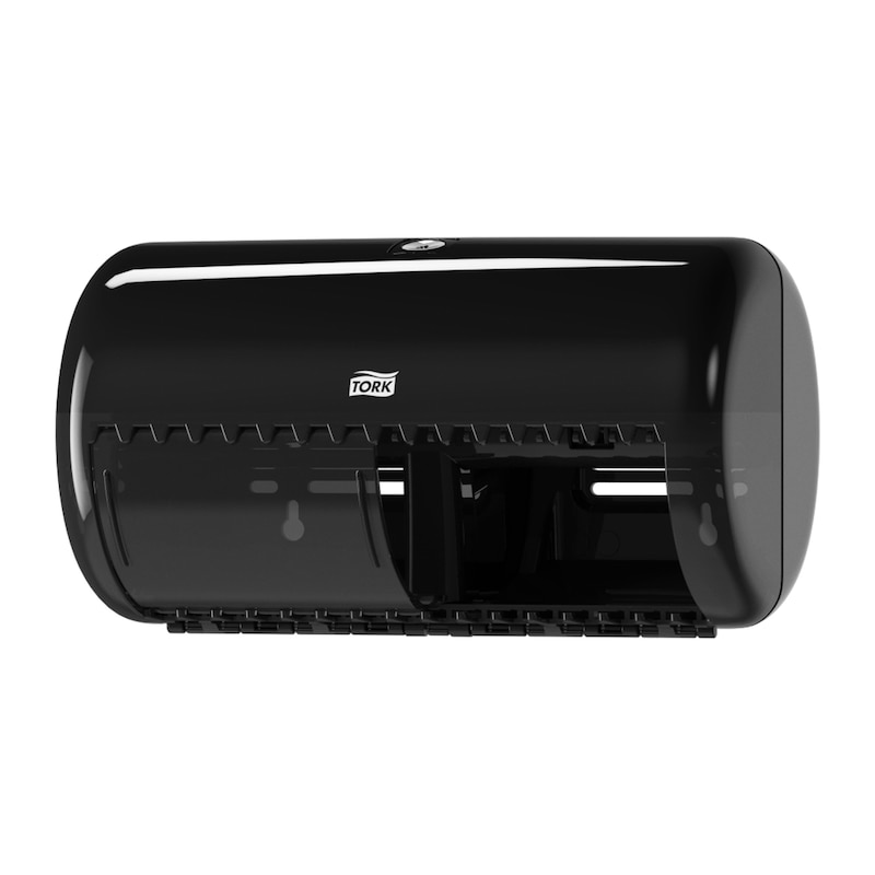 Tork T4 Elevation Spender für Kleinrollen Toilettenpapier Schwarz Tork T4 Elevation Spender für Kleinrollen Toilettenpapier Schwarz