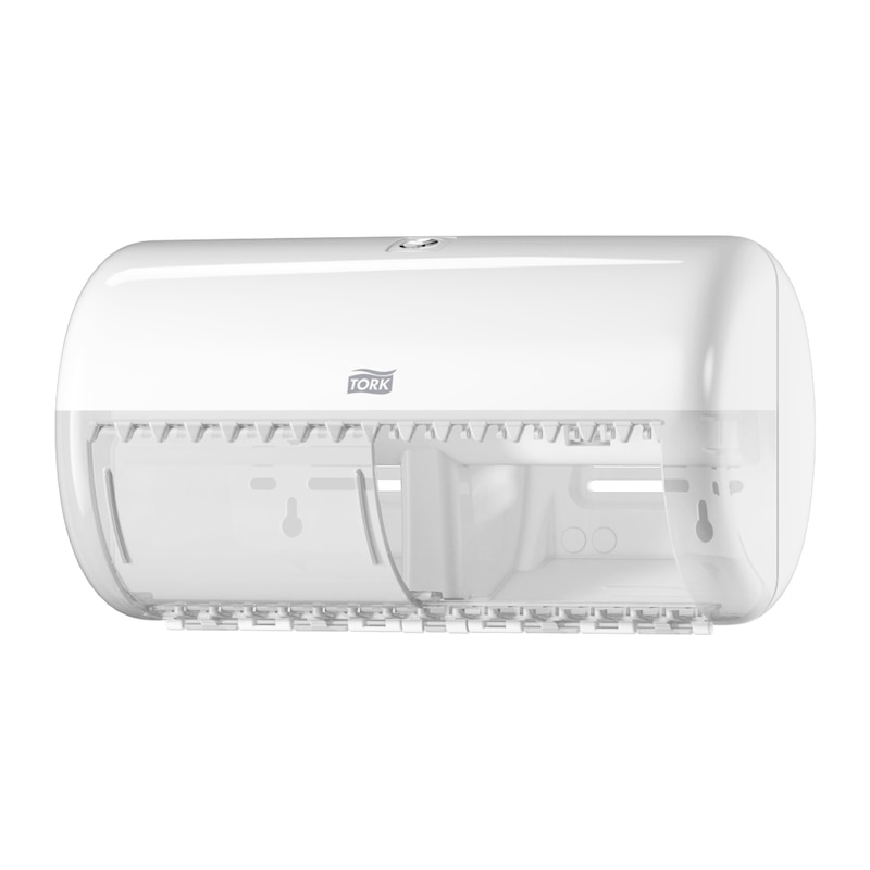 Tork T4 Elevation Spender für Kleinrollen Toilettenpapier Weiß Tork T4 Elevation Spender für Kleinrollen Toilettenpapier Weiß