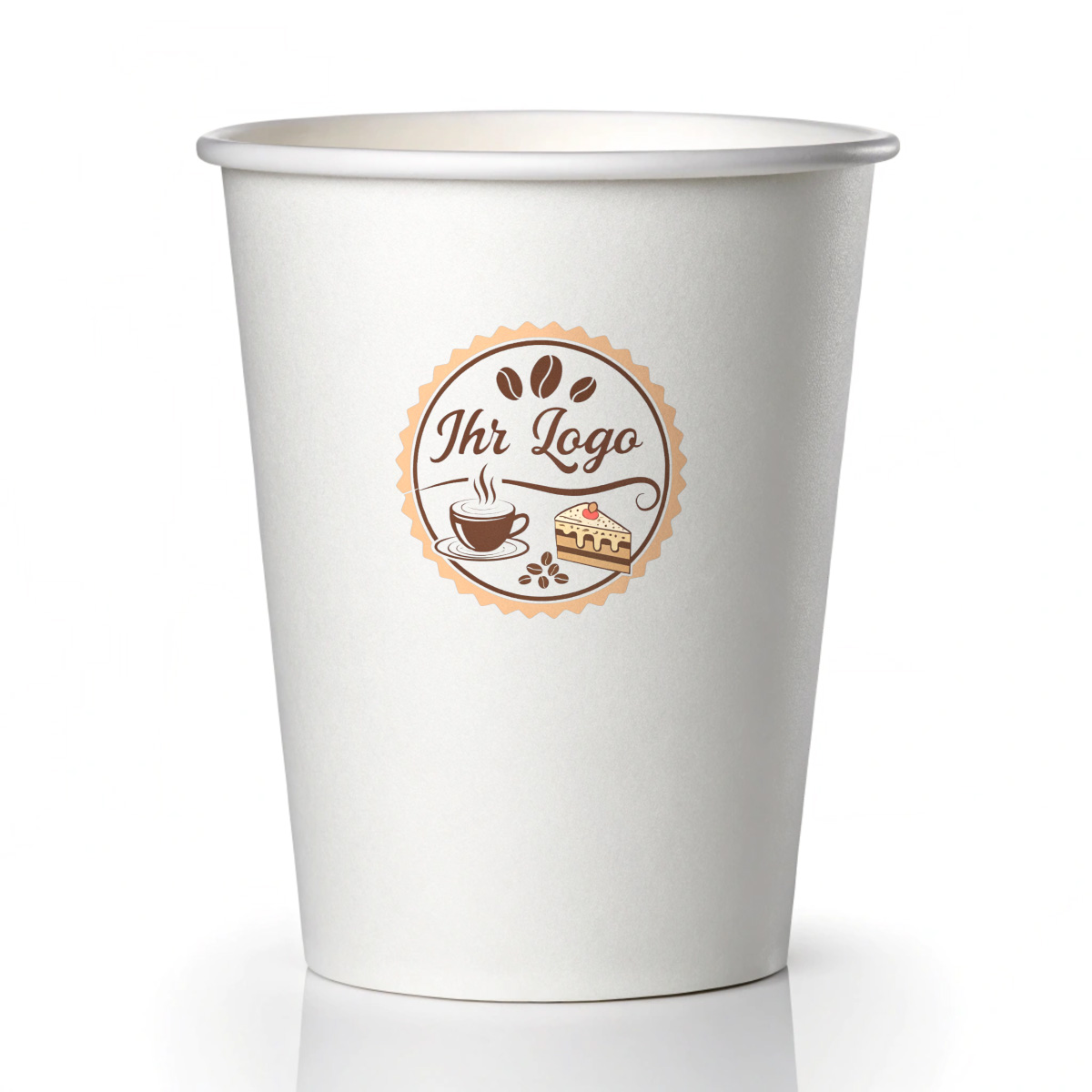 Einwandige Pappbecher individuell bedruckt 8oz / 220ml - 1000 Stück/Karton