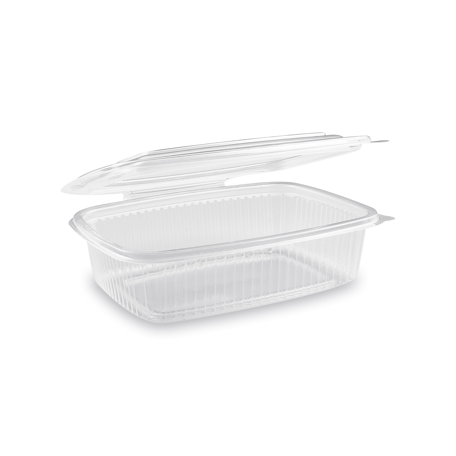 Salatbecher oval mit anhängendem Deckel 750ml, 50 Stück/Pack Salatbecher oval mit anhängendem Deckel 750ml, 50 Stück/Pack