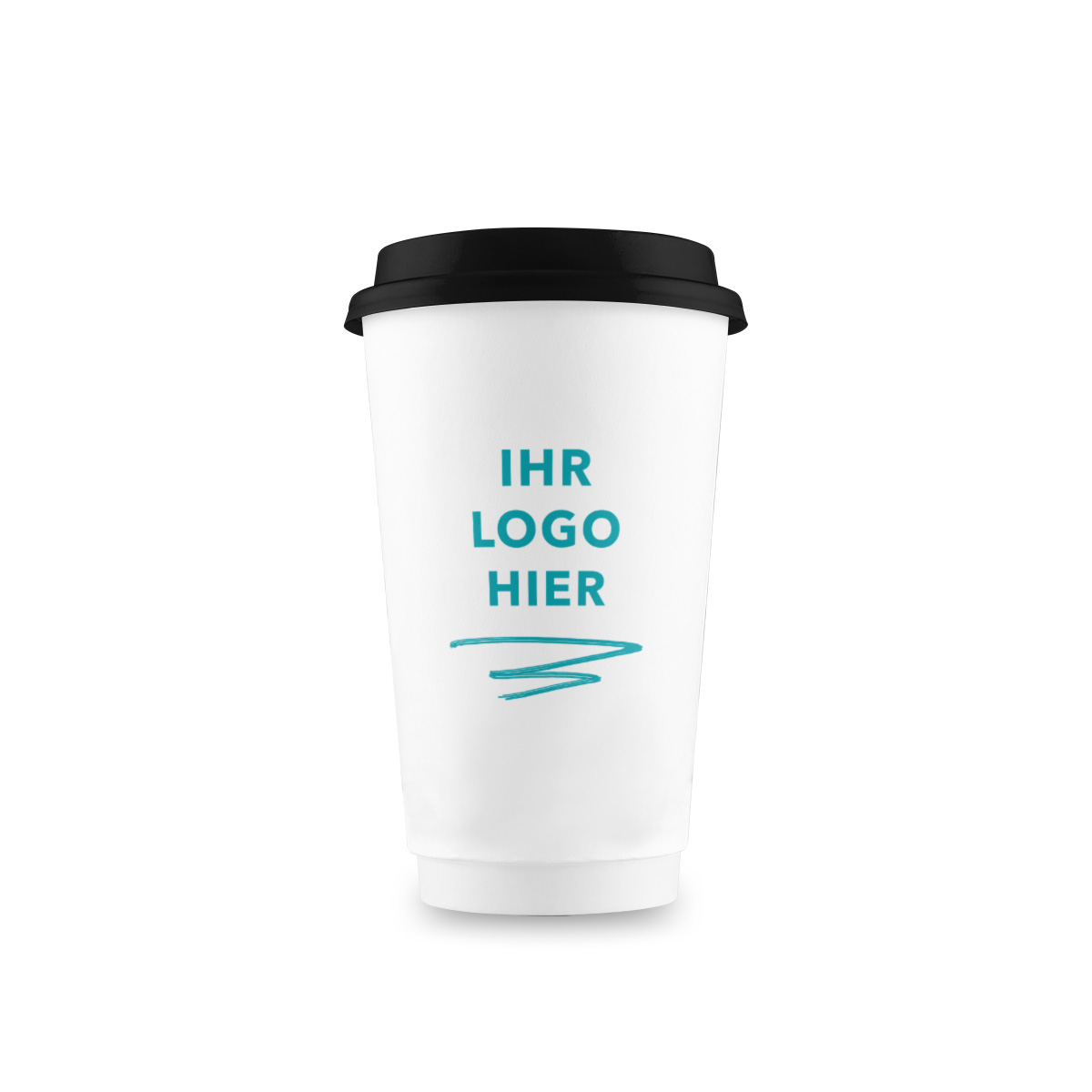 Doppelwandige Pappbecher individuell bedruckt 16 oz / 450ml - 1000 Stück/Karton