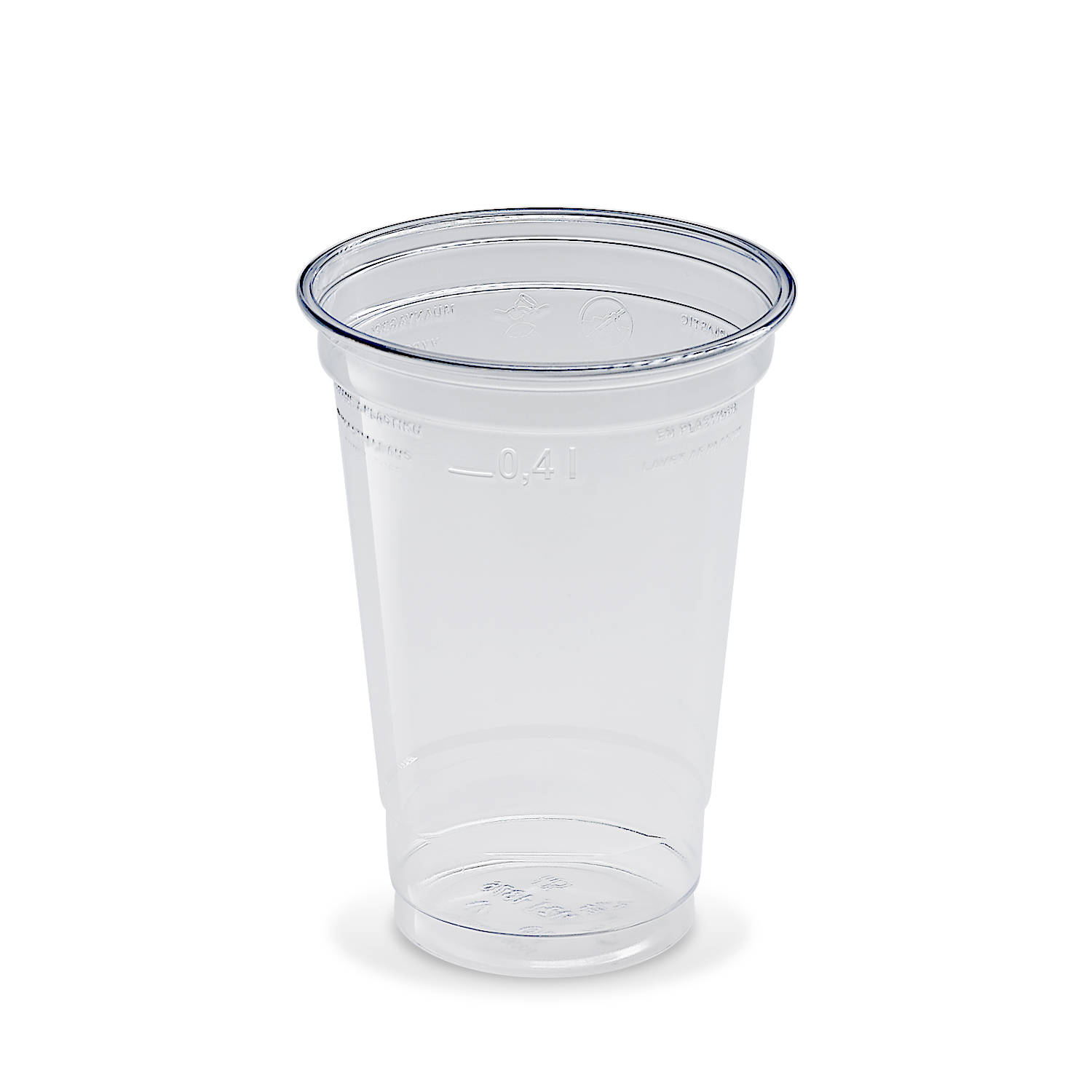 Becher für Smoothie, Glasklar, rPet Ø95mm 0,4L - 50 Stück Becher für Smoothie, Glasklar, rPet Ø95mm 0,4L - 50 Stück