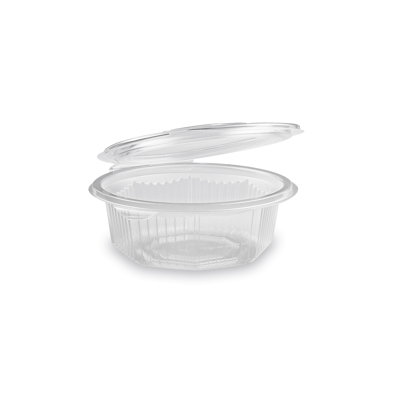 Haushaltsbox mit anhängendem Deckel aus PP, 8 Eckig, 375ml - 50 Stück/Pack Haushaltsbox mit anhängendem Deckel aus PP, 8 Eckig, 375ml - 50 Stück/Pack