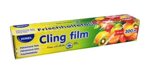 PVC- Frischhaltefolie Spenderkarton 8my 44cm x 300m - 1 Stück PVC- Frischhaltefolie Spenderkarton 8my 44cm x 300m - 1 Stück