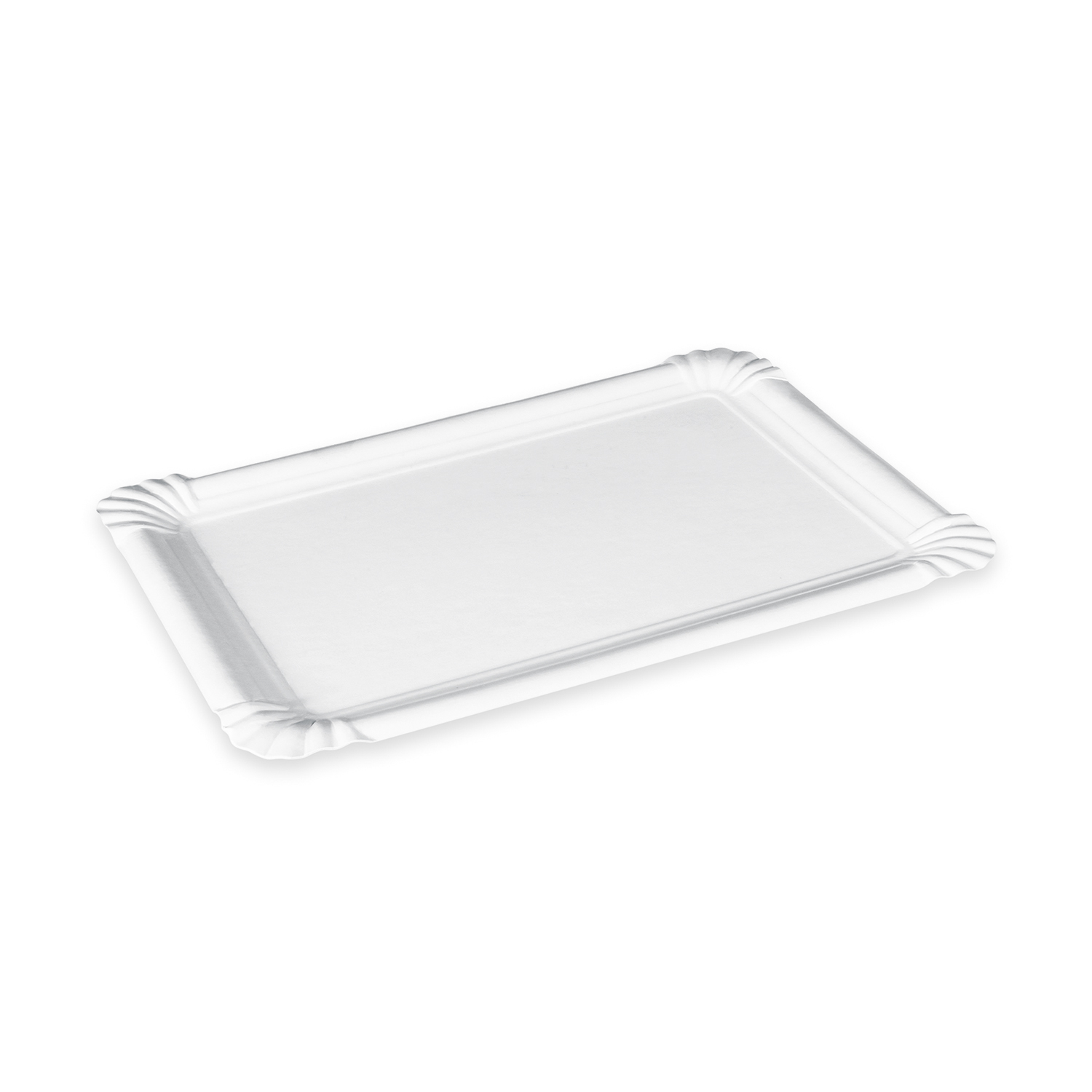 Pappteller, 16x23cm Weiß - Rechteckig, 250 Stück/Pack Pappteller, 16x23cm Weiß - Rechteckig, 250 Stück/Pack