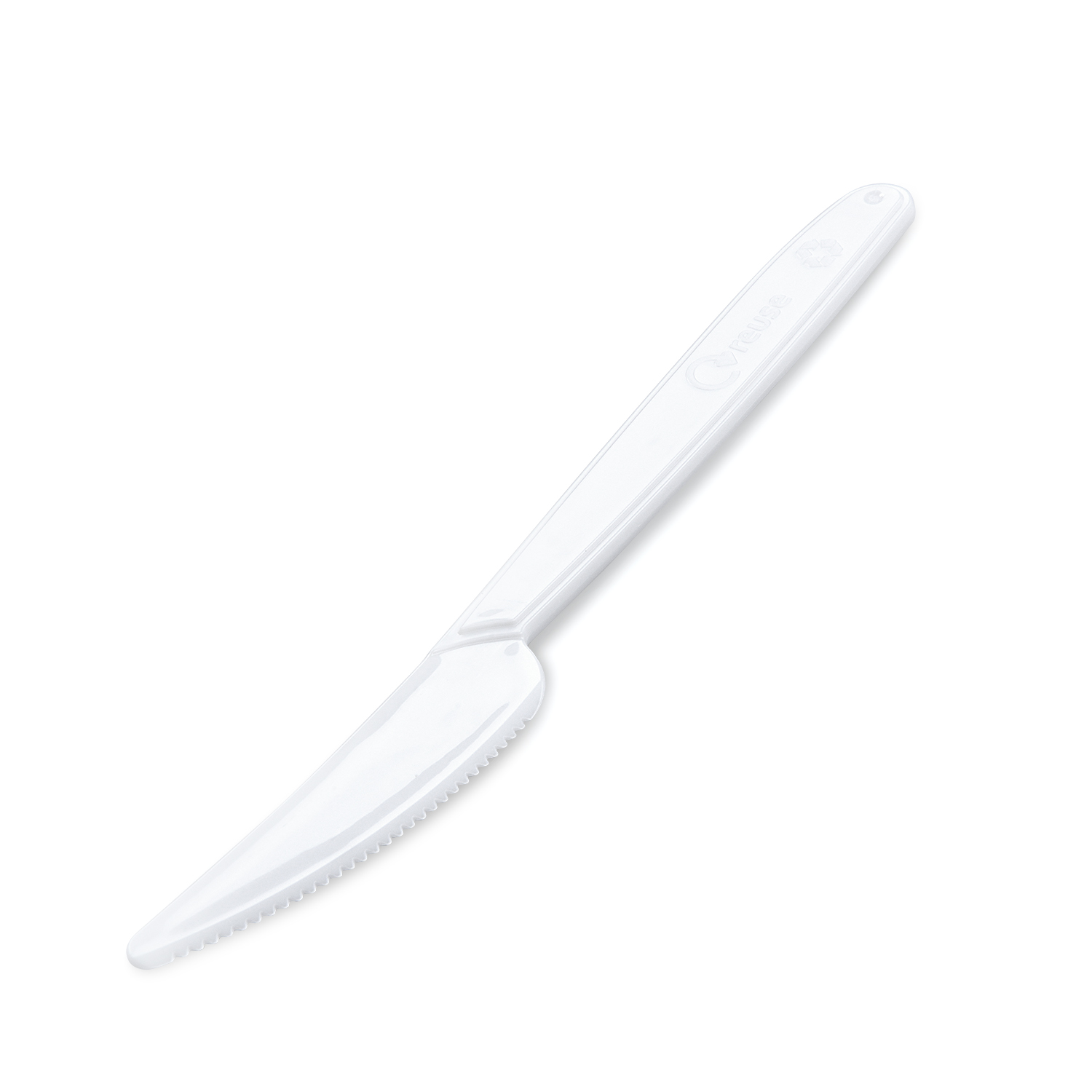 Messer (PP) wiederverwendbar Weiß 18,5cm - 100 Stück Messer (PP) wiederverwendbar Weiß 18,5cm - 100 Stück
