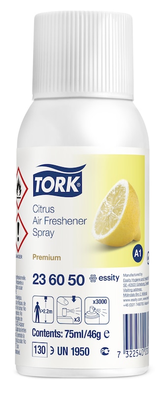 Tork A1 Lufterfrischer Spray mit Zitrusduft Tork A1 Lufterfrischer Spray mit Zitrusduft