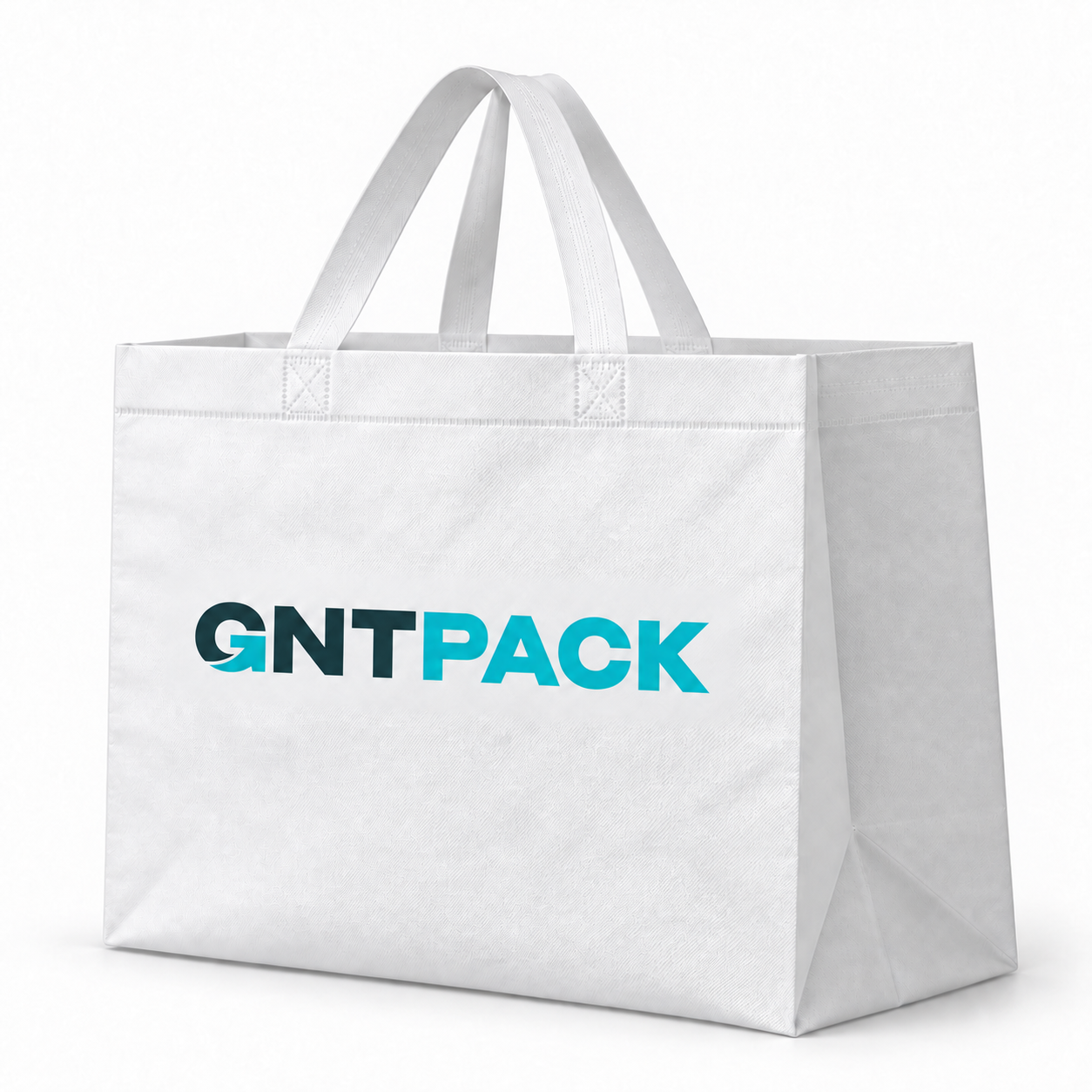 PP Non-Wowen Tragetasche, 70 gsm, 40+20x35cm, individuell bedruckt, 200 Stück/Karton