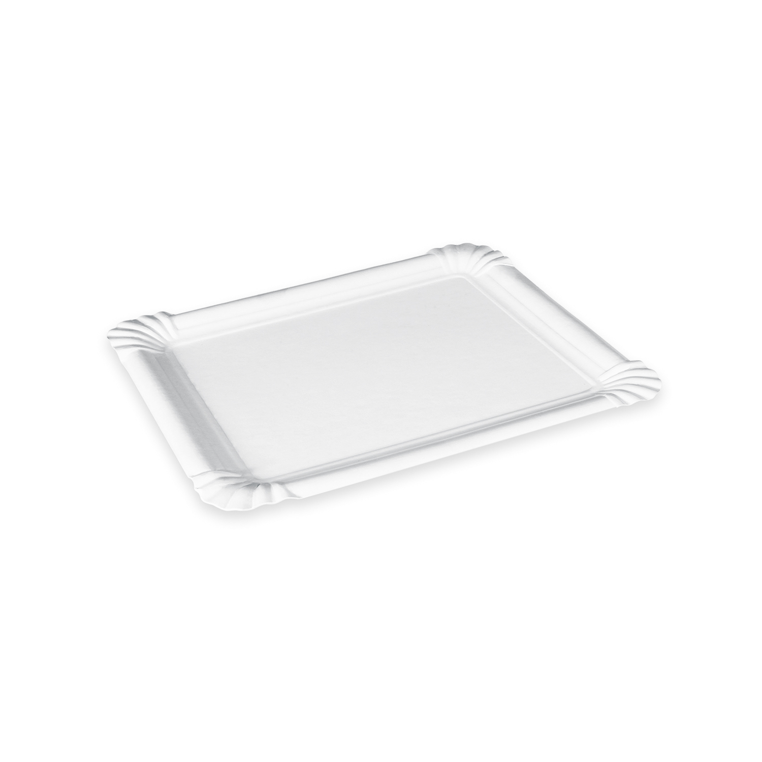 Pappteller, 16x20cm Weiß - Rechteckig, 250 Stück/Pack Pappteller, 16x20cm Weiß - Rechteckig, 250 Stück/Pack