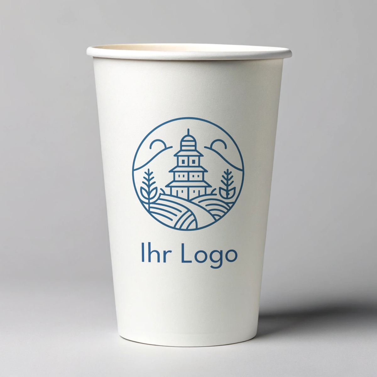 Einwandige Pappbecher individuell bedruckt 12 oz / 350ml - 1000 Stück/Karton